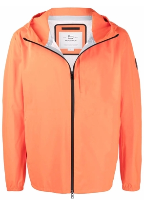 Woolrich sleeve-logo hooded jacket - Orange