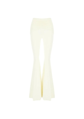 Maison Anami ruched flared trousers - Neutrals