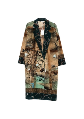 Pierre-Louis Mascia scenic-print velvet coat - Brown