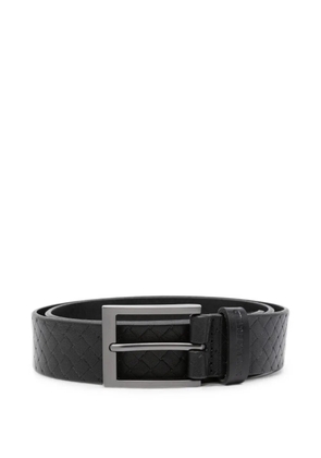 Karl Lagerfeld woven-effect buckle belt - Black