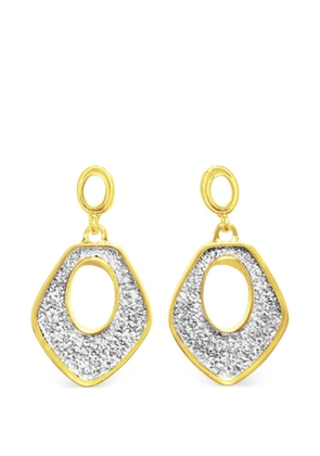 HZMER JEWELLERY Sukha glitter-effect drop earrings - Gold