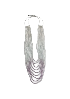 Emporio Armani multi-strand beaded necklace - Silver