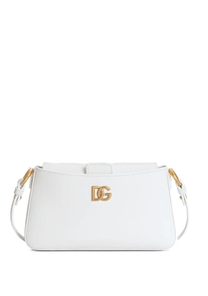 Dolce & Gabbana logo-plaque shoulder bag - White