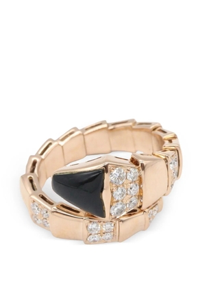 Bvlgari Pre-Owned 2010s Serpenti onyx and diamond ring - Pink