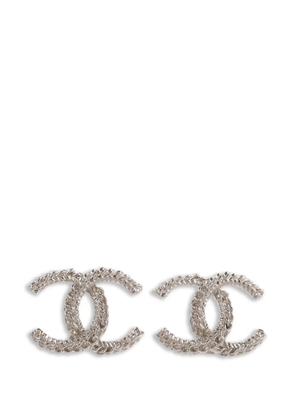 CHANEL Pre-Owned rope-effect earrings - Silver