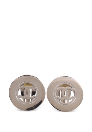 CHANEL Pre-Owned CC turn-lock earrings - Silver