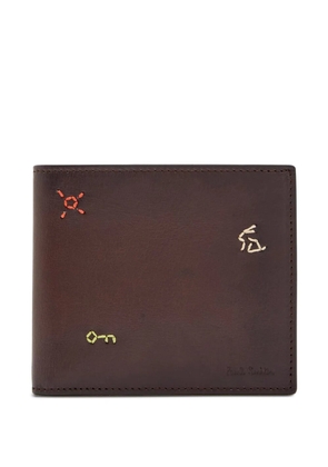 Paul Smith motif-embroidered wallet - Brown