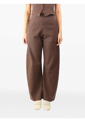 Cortana halterneck wide-leg trousers set - Brown