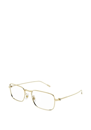 Montblanc rectangle-frame glasses - Gold