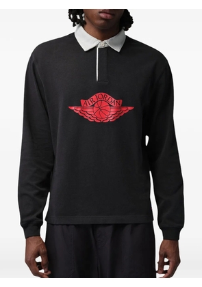 Jordan Flight Essentials logo-print polo shirt - Black