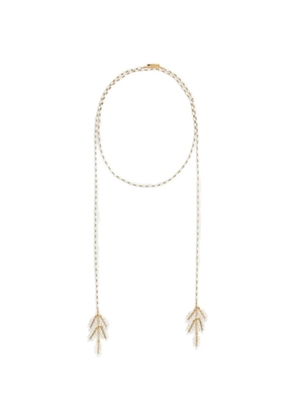 ISABEL MARANT beaded leaf-pendant necklace - Gold