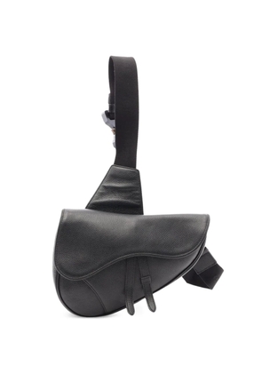 Christian Dior Pre-Owned Saddle leather body bag - Black
