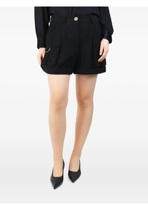 Balmain Pre-Owned button-fastening cargo shorts - Black