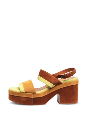 Clergerie suede platform sandals - Brown