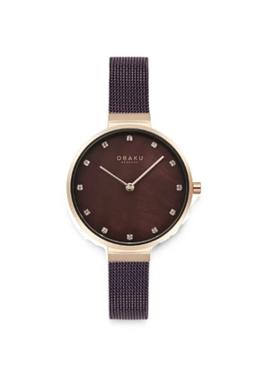 OBAKU Anemone mesh strap 32mm watch - Brown