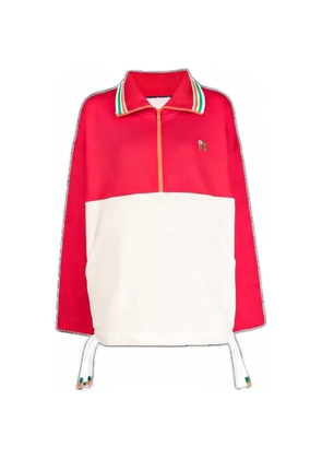 A BATHING APE® two-tone half-zip sweatshirt - Red