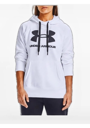 Under Armour Rival Fleece logo-print hoodie - White