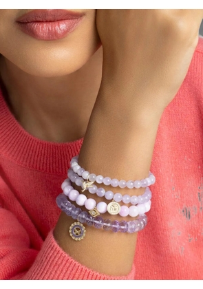Sydney Evan amethyst and diamond eye charm bracelet - Purple