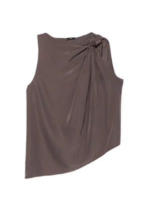 Eleh knot-detail sleeveless top - Brown