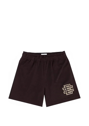 ERIC EMANUEL Basic logo-print shorts - Brown