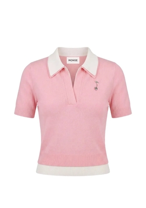 Monse double-collar polo top - Pink