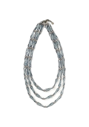 Emporio Armani beaded multi-strand necklace - Grey