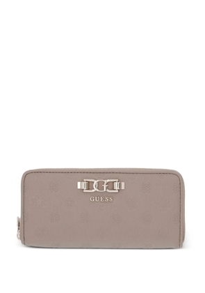 GUESS USA Anise logo-embossed zip-around wallet - Neutrals
