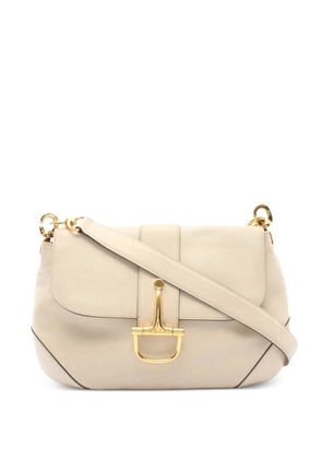 Celine Pre-Owned 2000s logo-plaque shoulder bag - Neutrals