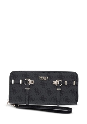 GUESS USA Leona 4G-pattern buckled wallet - Black