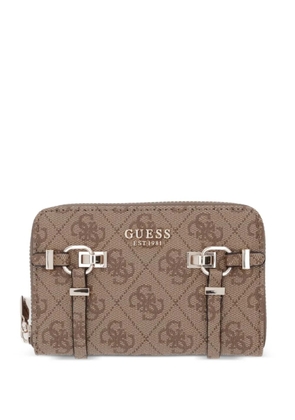 GUESS USA Leona 4G-monogram wallet - Brown