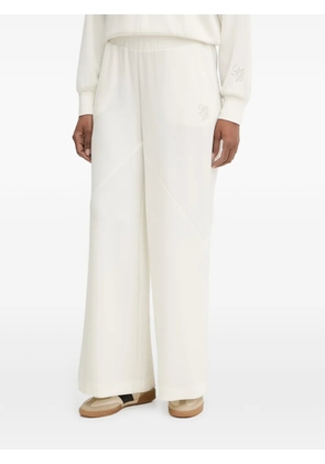 LIU JO logo-patch wide-leg track pants - White
