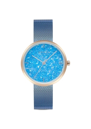 OBAKU Glimmer crystal-embellished 32mm watch - Blue