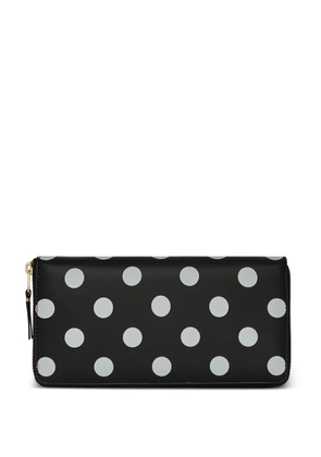 Comme Des Garçons Wallet polka dot-print leather wallet - Black