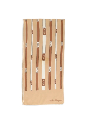 Ferragamo Pre-Owned Gancini stripe scarf - Neutrals