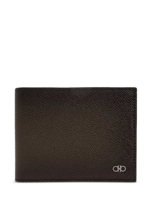 Ferragamo Gancini grained leather wallet - Brown