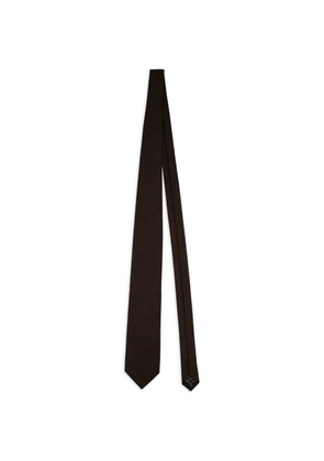 TOM FORD houndstooth silk tie - Brown