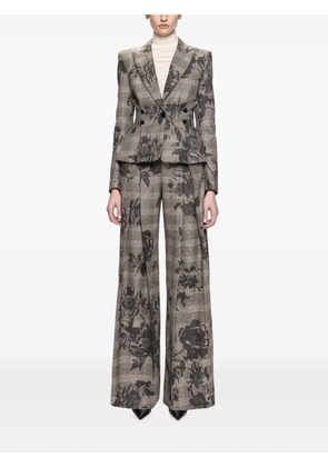 NISSA high-waisted wide-leg trousers - Grey