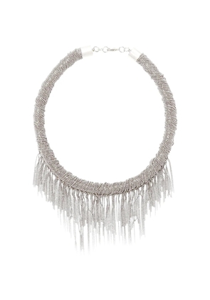 Fabiana Filippi Filo beaded fringe-detail necklace - Silver