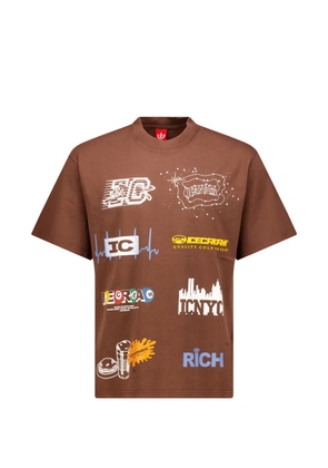 ICECREAM Rich graphic-print T-shirt - Brown