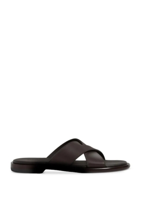 Zegna crisscross sandals - Brown