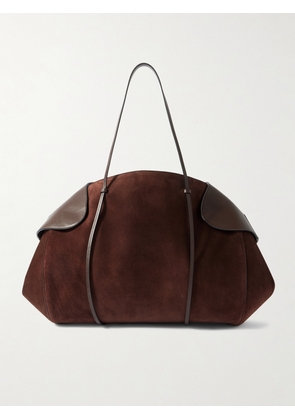 NEOUS - Berenices Suede And Leather Shoulder Bag - Brown - One size