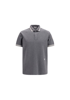 Moncler Gray Cotton Polo Shirt - L