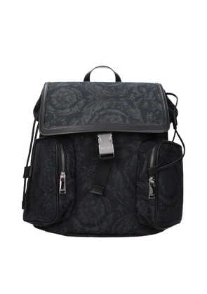 Versace Black Fabric Backpack