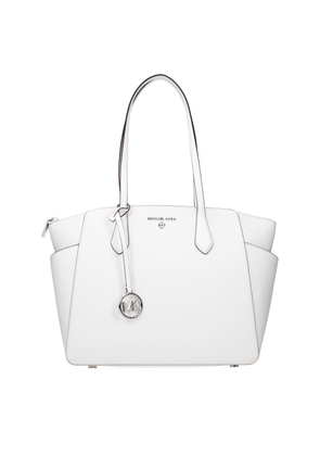 Michael Kors White Leather Shoulder Bag