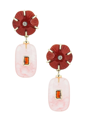 DANNIJO Louis Earring in Pink.
