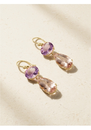 Irene Neuwirth - Gemmy Gem 18-karat Gold Diamond, Amethyst And Morganite Earrings - Purple - One size