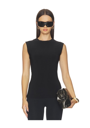 Norma Kamali x Lifestyle Sleeveless Top in Black. Size L. Also in M, S, XL, XS, XXS.