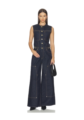 Ulla Johnson The Esme Denim Jumpsuit in Denim-Dark. Size L. Also in M, S, XL, XS.