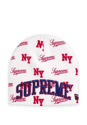 Supreme x New Era monogram beanie - White