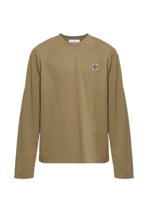 Stone Island logo-patch long-sleeve T-shirt - Green